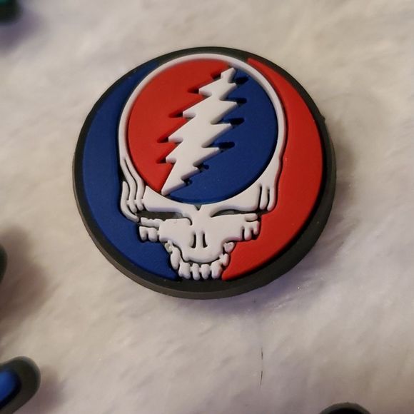 6 Grateful Dead Steal Your Face Dancing Bears Crocs Jibbitz Shoe Charms - Picture 7 of 7